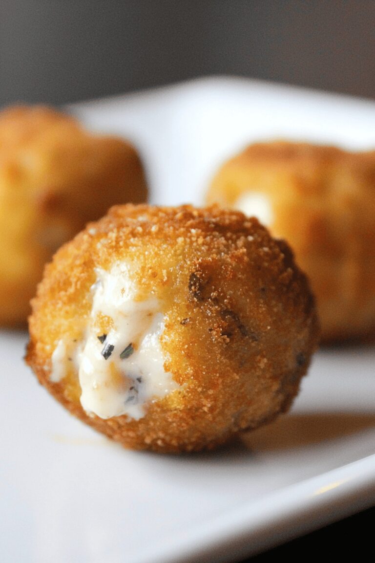 Smoked Gouda Fritters with Balsamic Honey Mustard Dipping Sauce Recipe