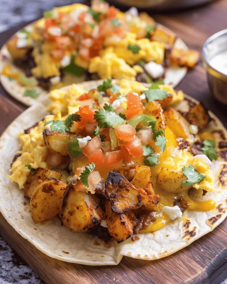 Potato, Egg, and Cheese Breakfast Tacos Recipe