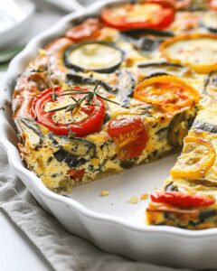 Crustless Garden Vegetable Quiche Recipe