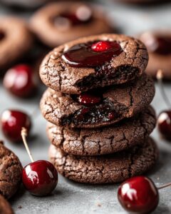 Chocolate Cherry Cookies Recipe