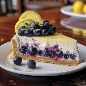 Creamy Lemon Blueberry Cheesecake Recipe