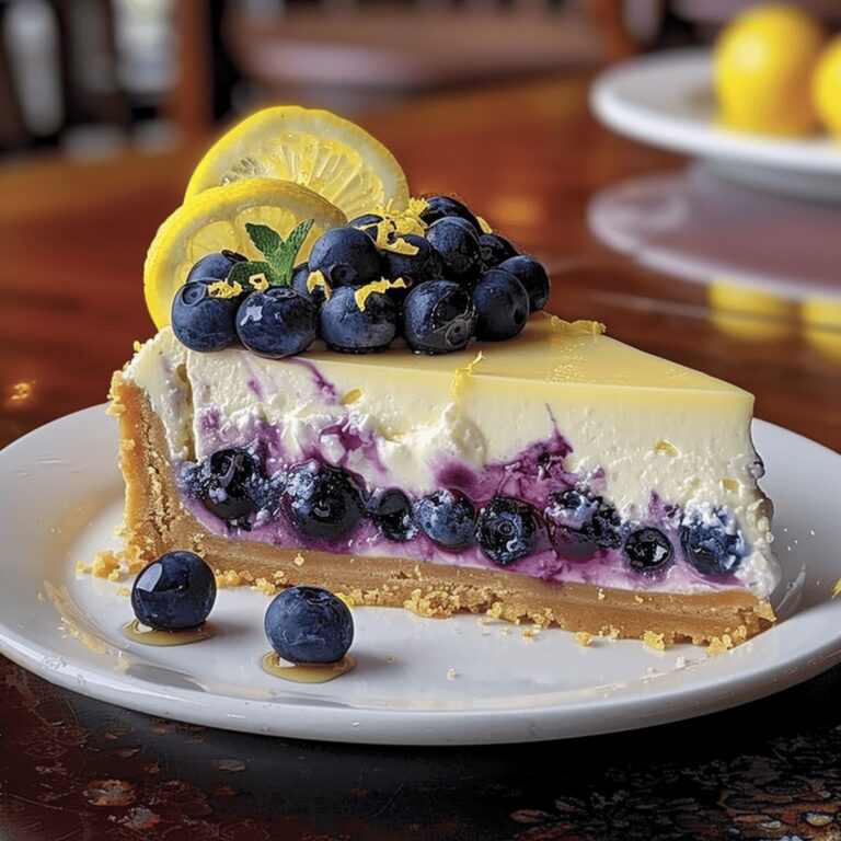 Creamy Lemon Blueberry Cheesecake Recipe