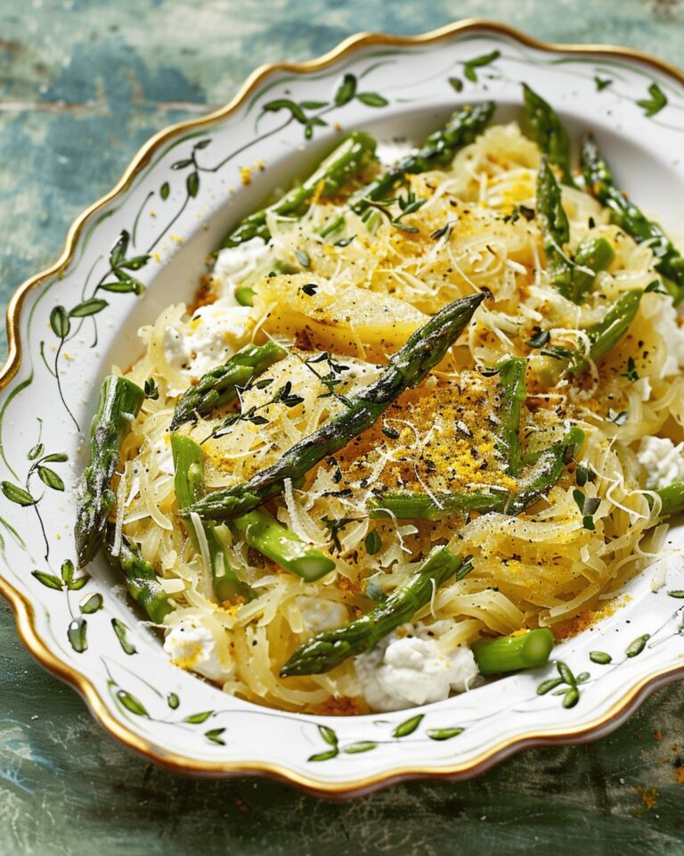 Spaghetti Squash with Asparagus, Ricotta, Lemon, and Thyme Recipe