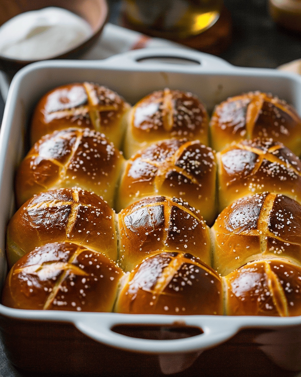 Fluffy Pretzel Rolls Recipe