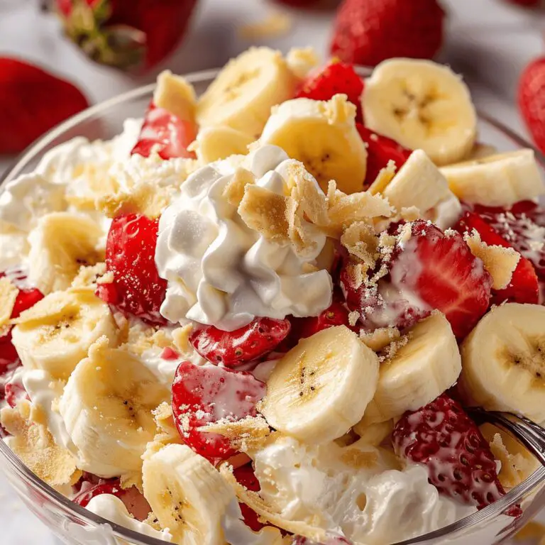 Creamy Strawberry Banana Cheesecake Salad Recipe