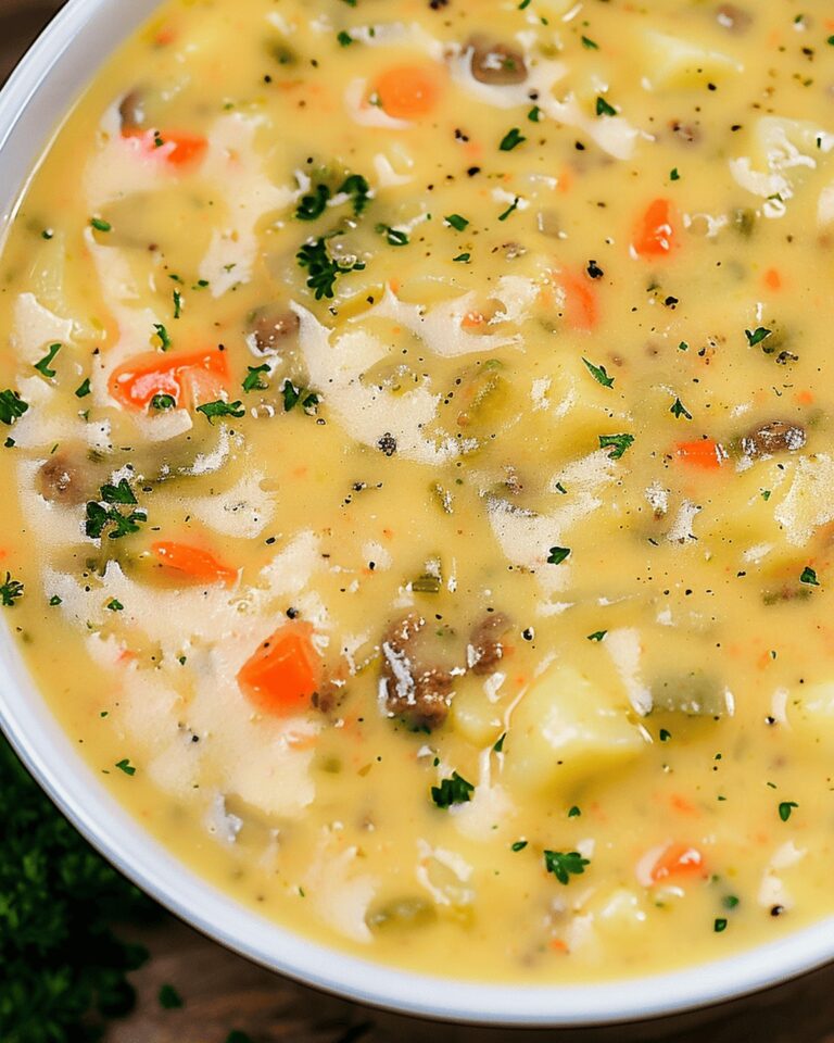Hearty Crock Pot Cheeseburger Soup Recipe