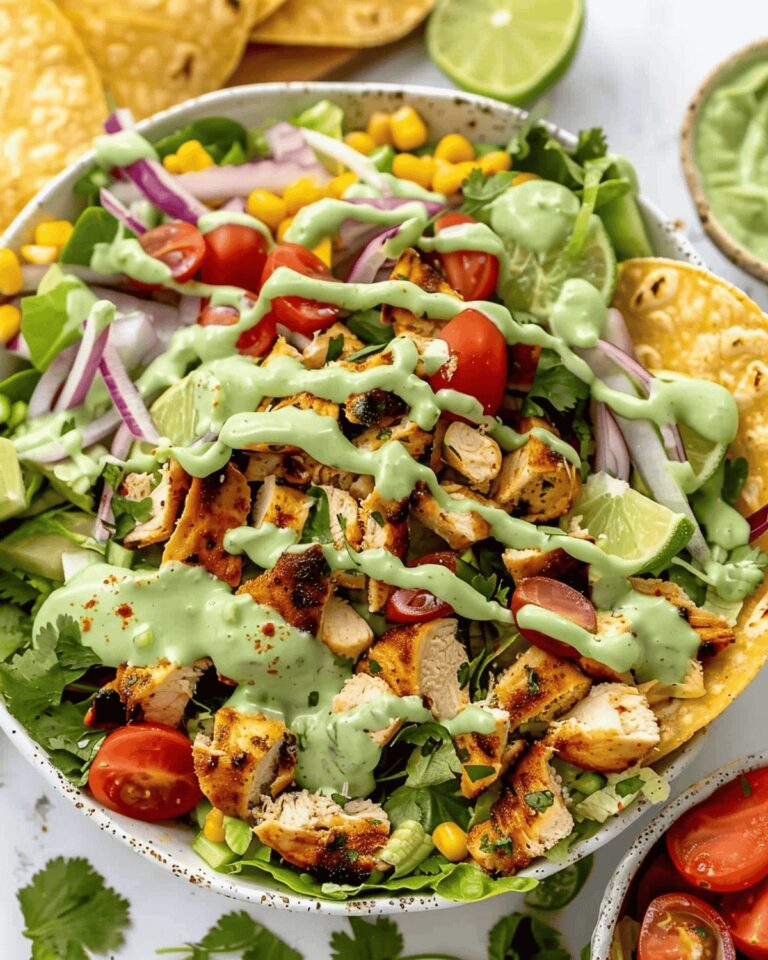 Zesty Cilantro Lime Chicken Taco Salad Recipe