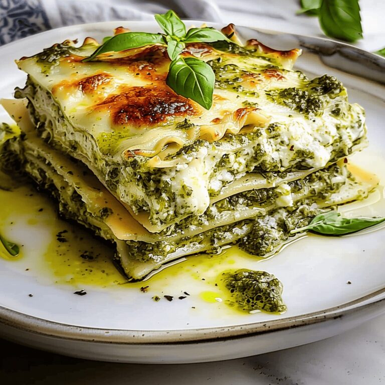 Creamy Pesto Layered Lasagna Recipe