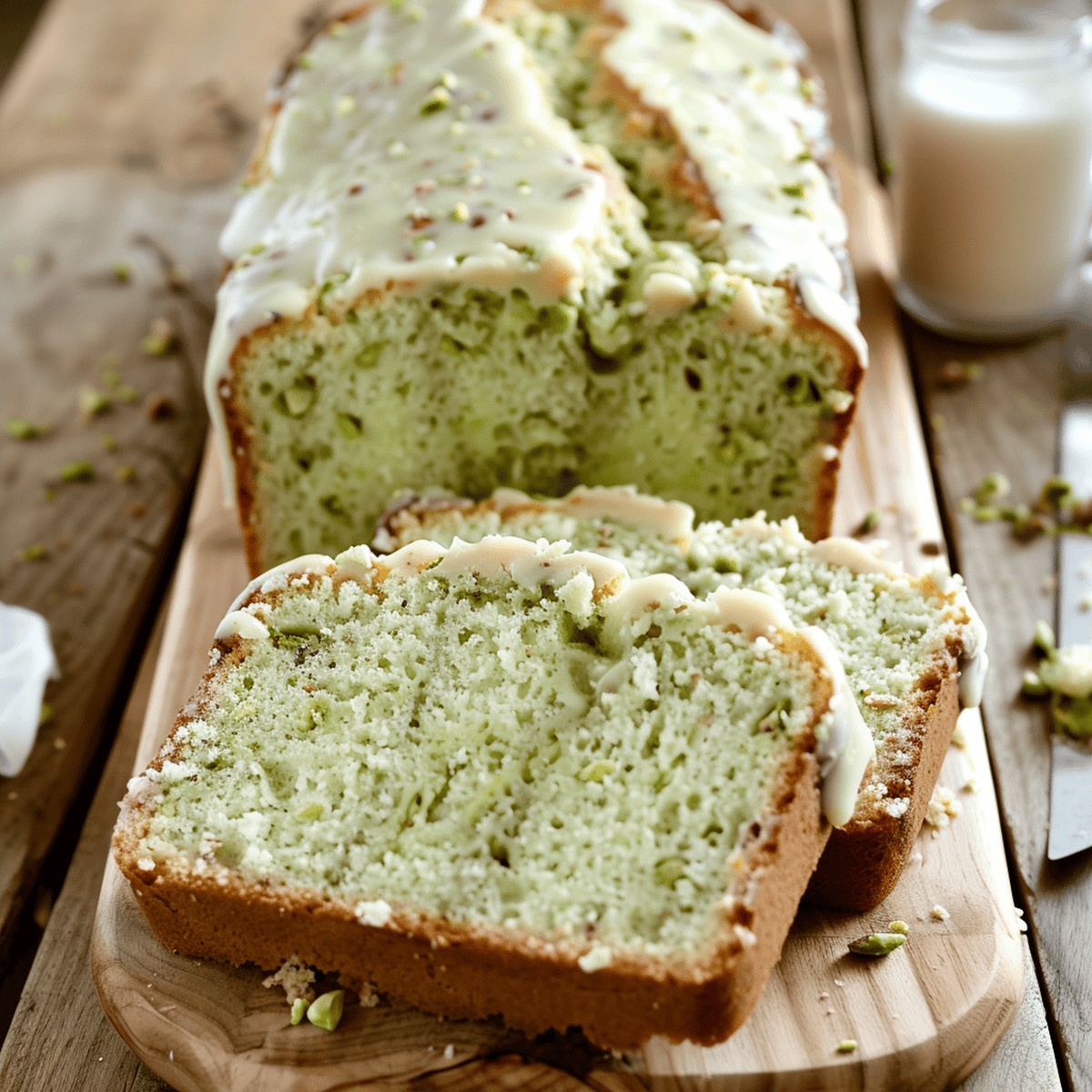Creamy Pistachio Pudding Bread Recipe