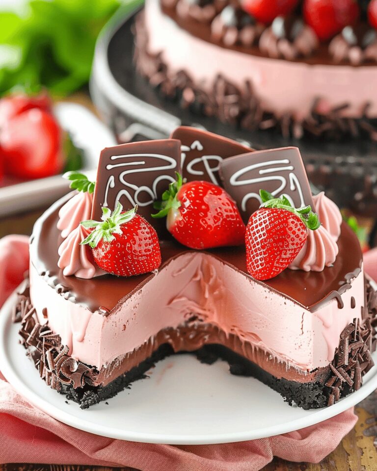 Decadent Chocolate Covered Strawberry Cheesecake Recipe
