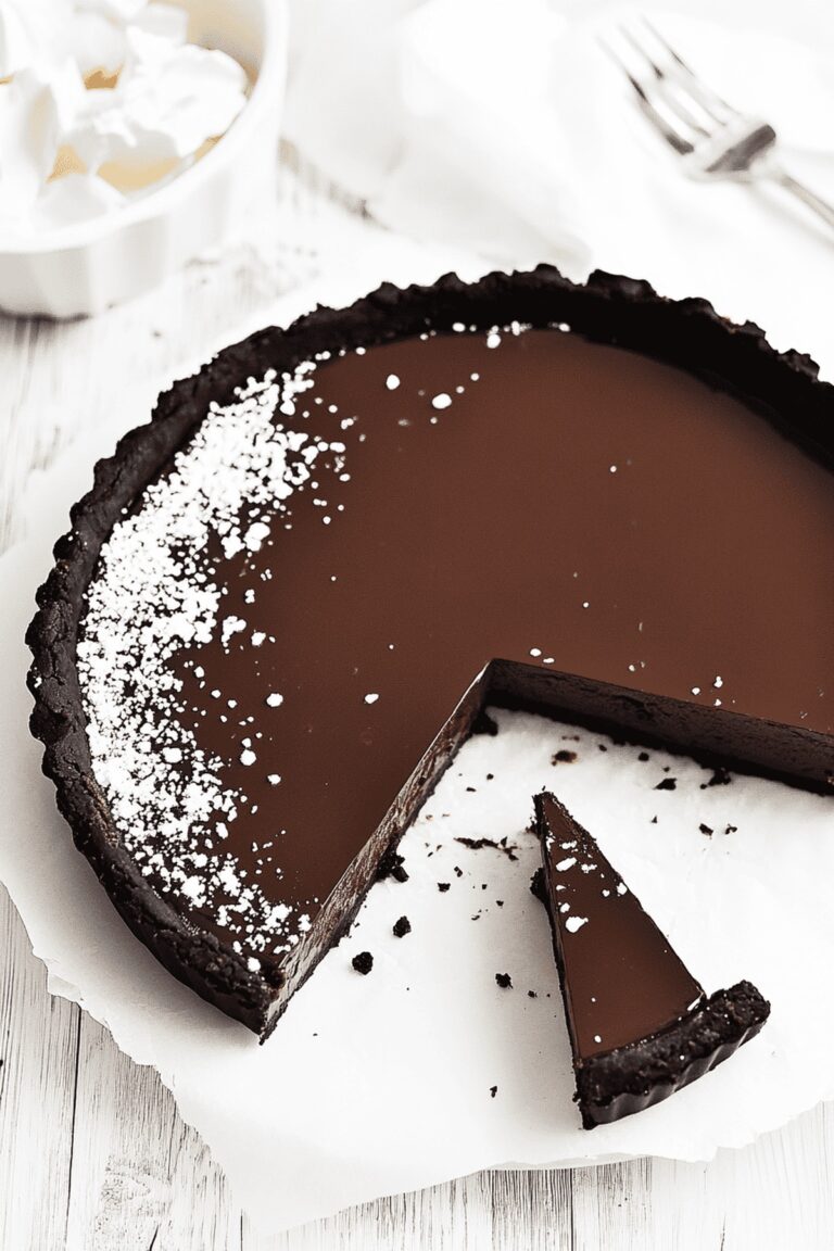 Dark Chocolate Truffle Tart Recipe