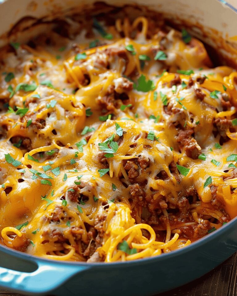 Cheesy Stuffed Pepper Spaghetti Bake Recipe