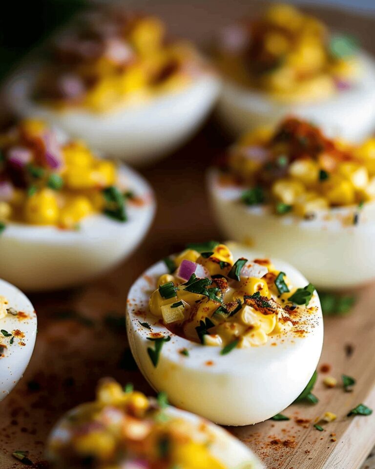 Zesty Mexican Street Corn Deviled Eggs Recipe