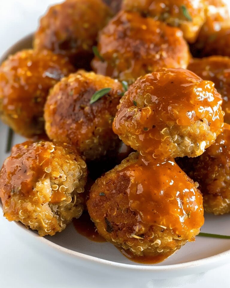 Crispy Buffalo Cauliflower Quinoa Meatballs Recipe