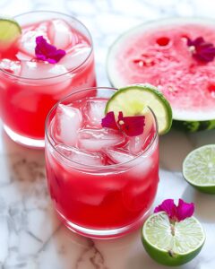 Refreshing Hibiscus Watermelon Agua Fresca Recipe