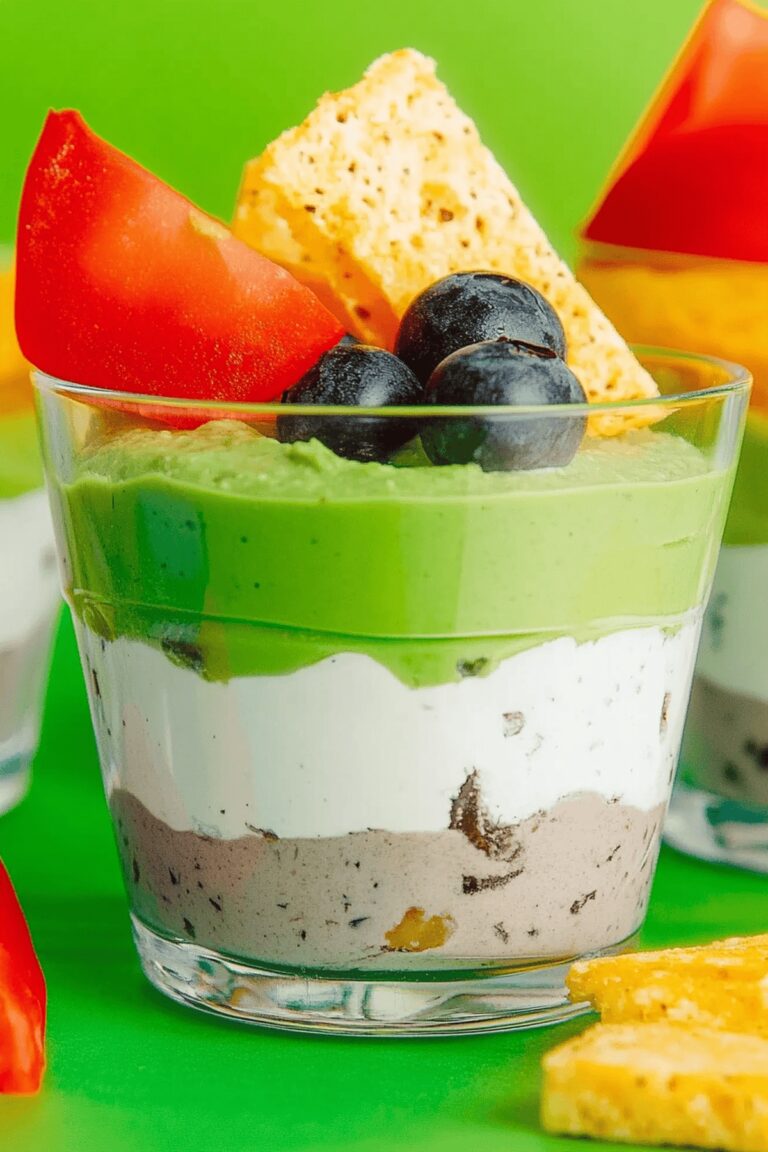 Colorful Mexican 7-Layer Dip Cups Recipe