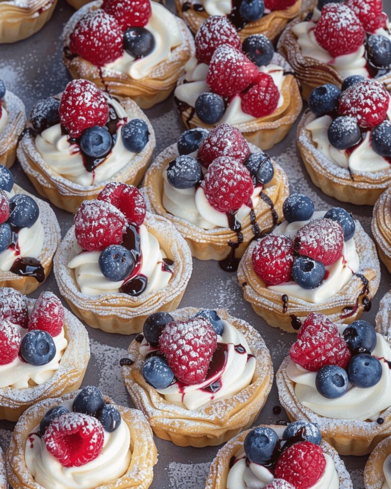 Puff Pastry Berries & Cream Tarts Recipe