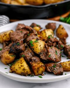 Butter Steak Bites with Garlic Herb Potatoes Recipe