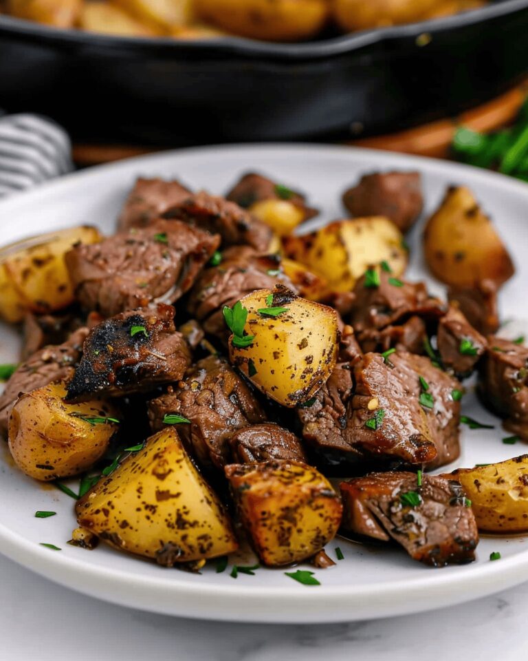 Butter Steak Bites with Garlic Herb Potatoes Recipe