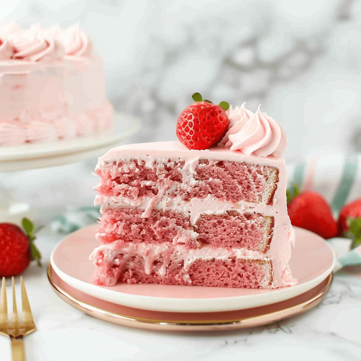 Heavenly Strawberry Cake Recipe