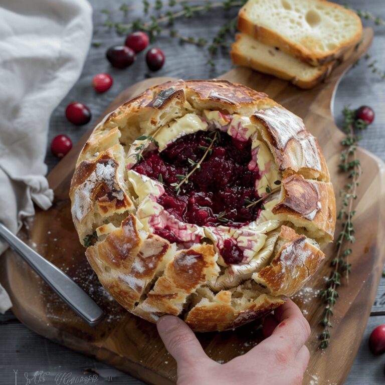 Irresistible Cranberry Brie Bread Bowl Recipe