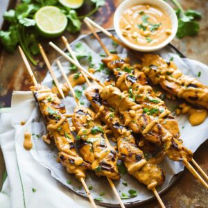 Delectable Chicken Satay with Creamy Peanut Sauce Recipe