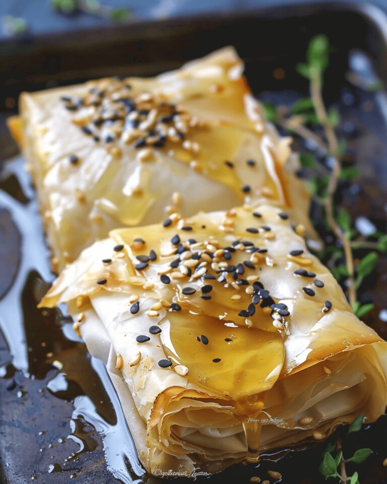 Crispy Phyllo-Wrapped Feta Delight with Honey Drizzle Recipe