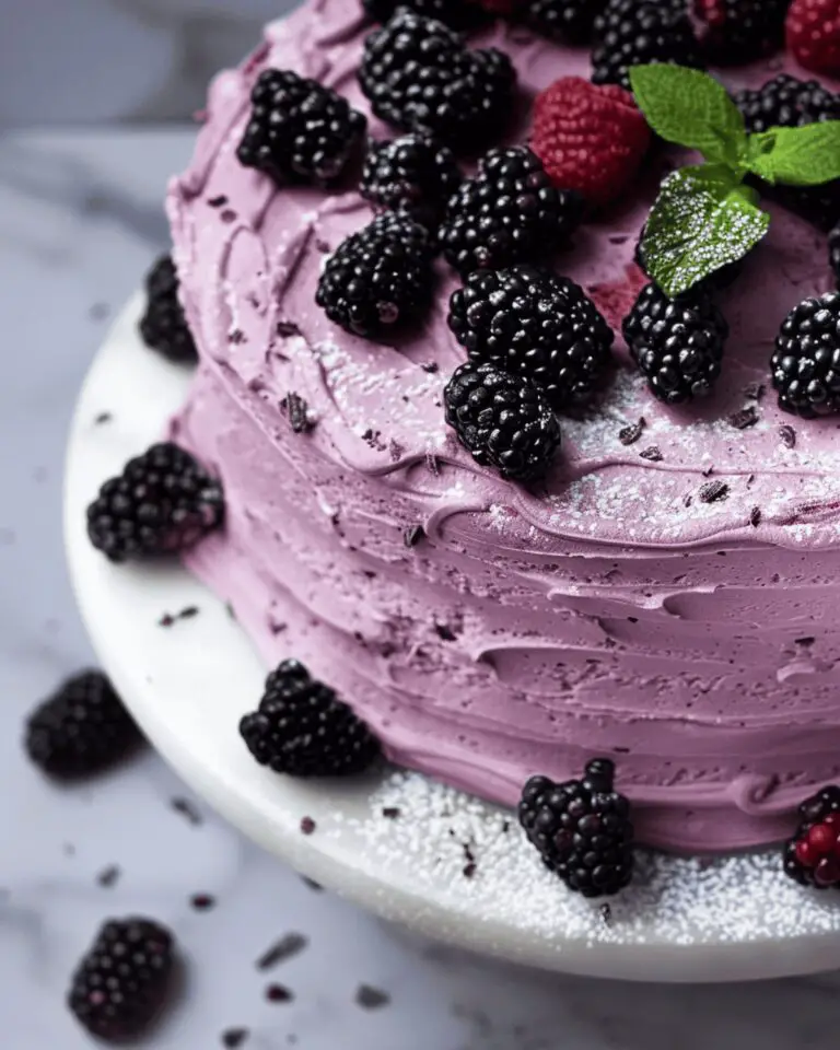 Bourbon Chocolate Cake with Blackberry Buttercream Recipe