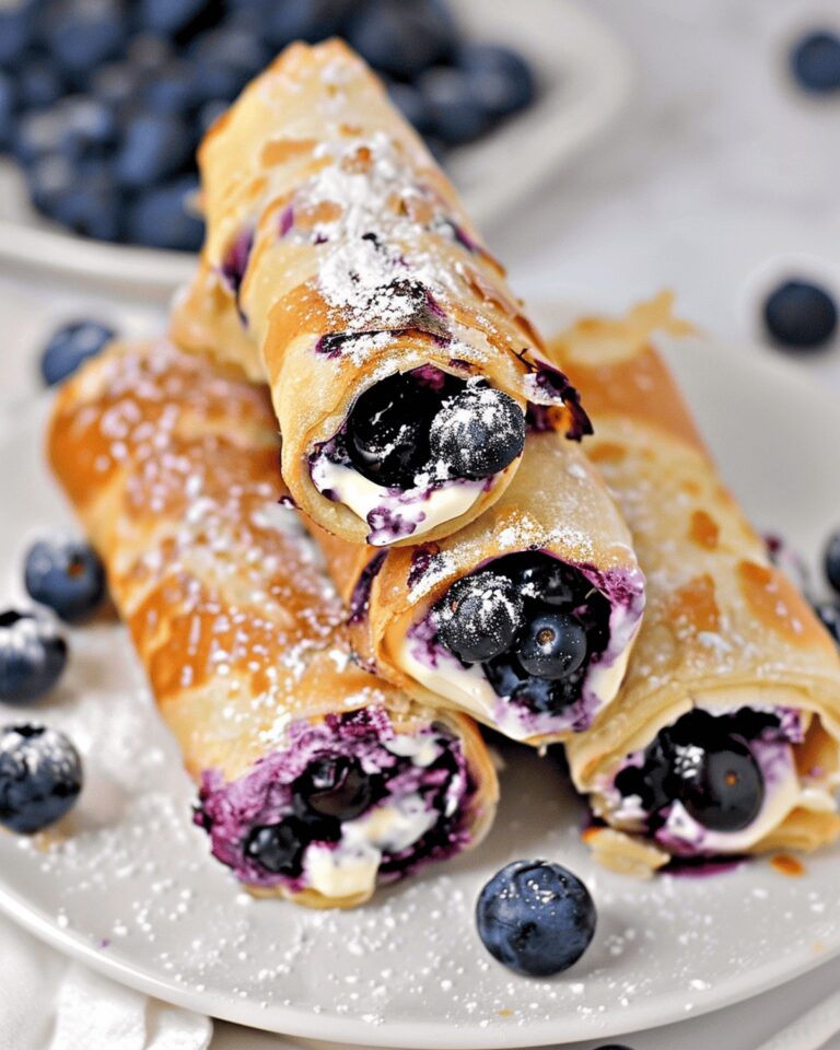 Crispy Keto Blueberry Cream Cheese Roll-Ups Recipe