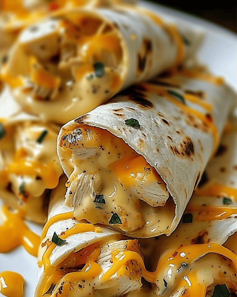 Cheesy Garlic Chicken Wraps Recipe