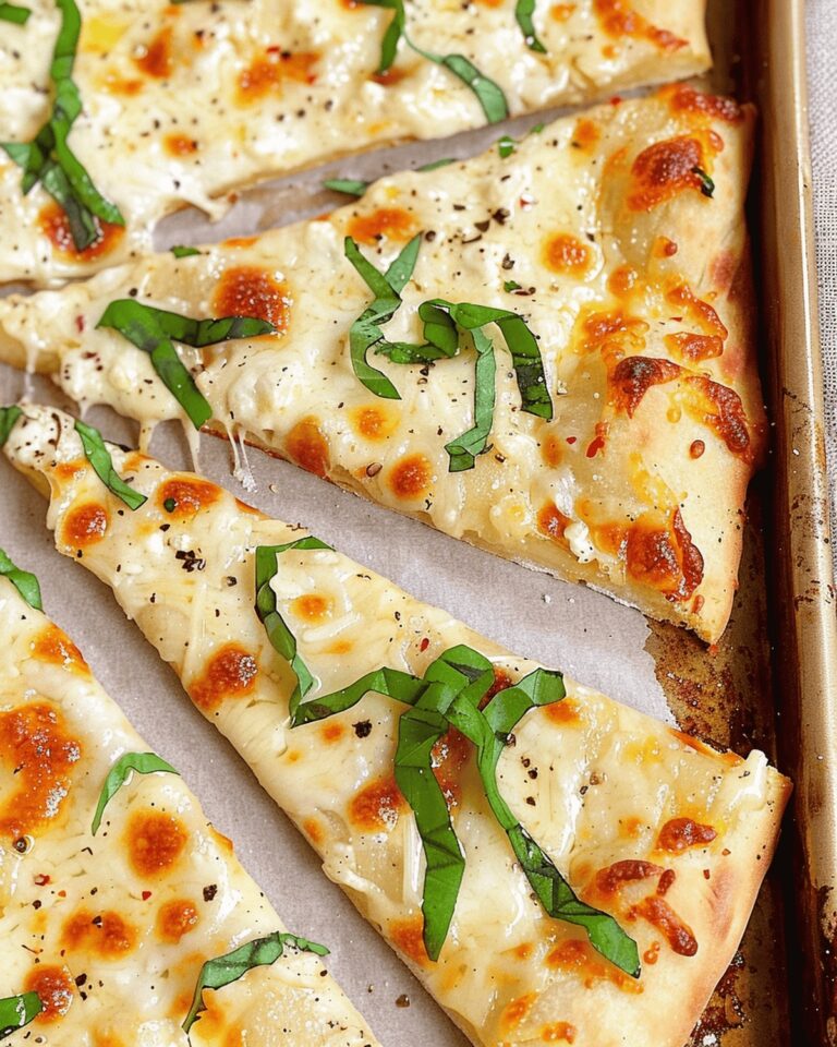 White Pizza with Garlic Pizza Sauce Recipe