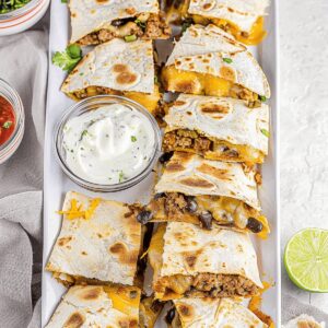 Cheesy Sheet Pan Quesadillas Recipe