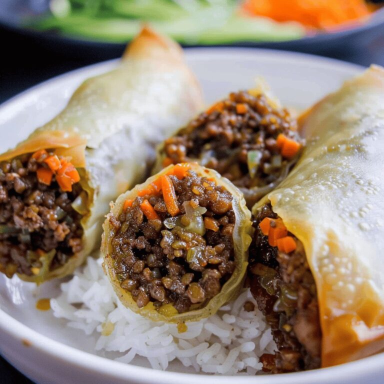 Crispy Korean Ground Beef Egg Rolls Recipe