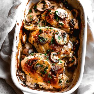 Succulent Baked Chicken with Mushrooms Recipe