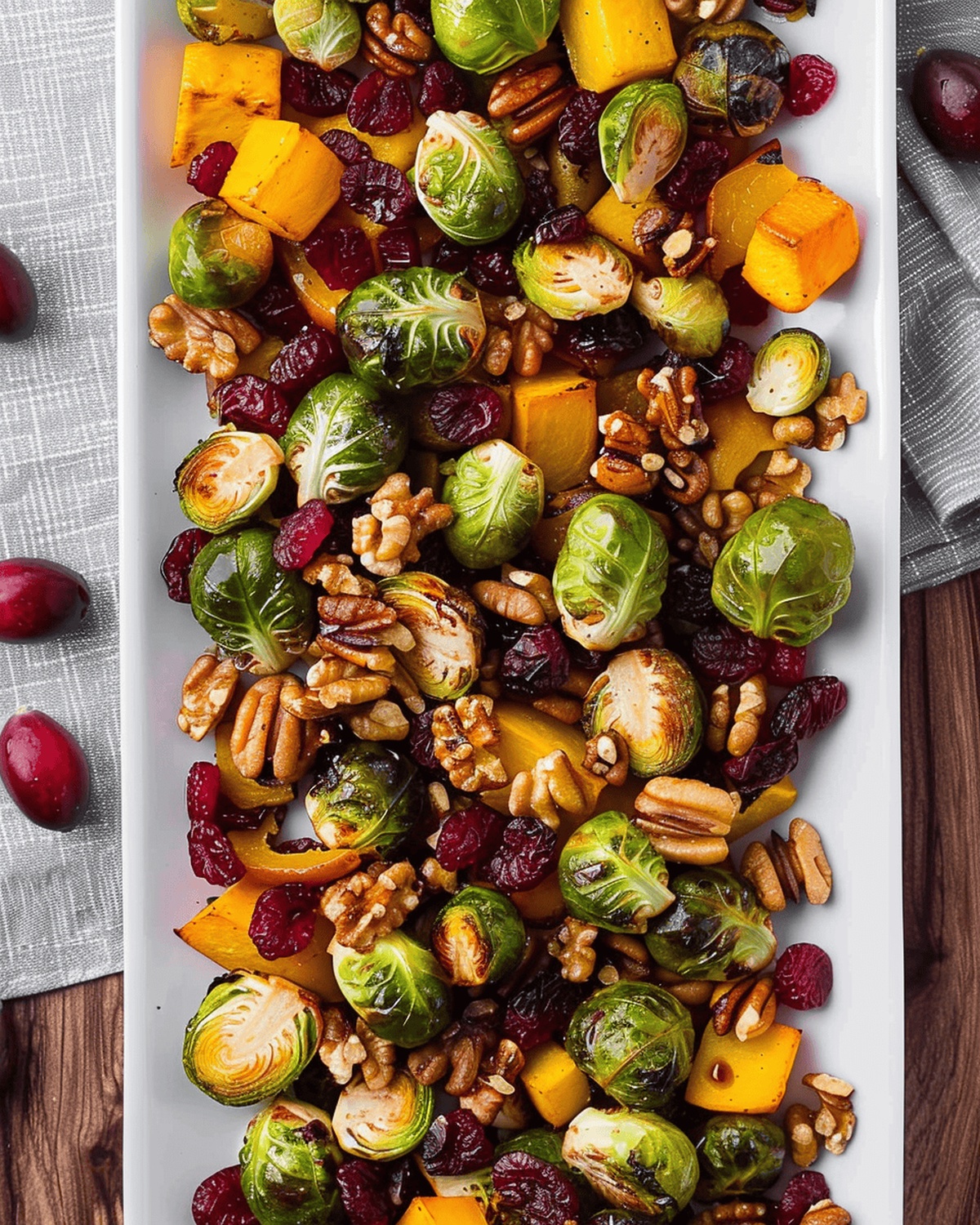 Roasted Fall Vegetables (with Cranberries and Maple Walnuts) Recipe