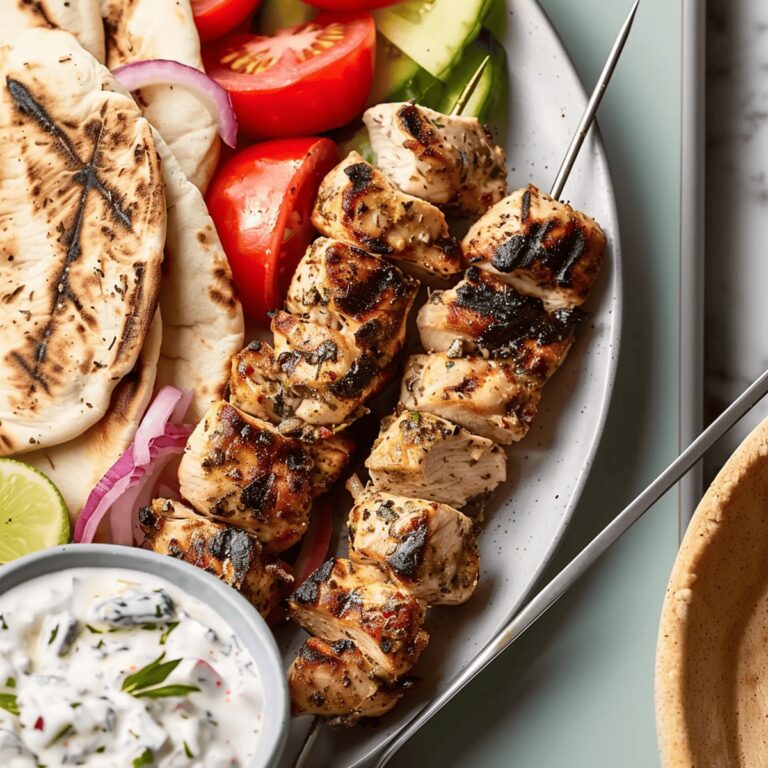 Sizzling Greek Chicken Souvlaki Recipe