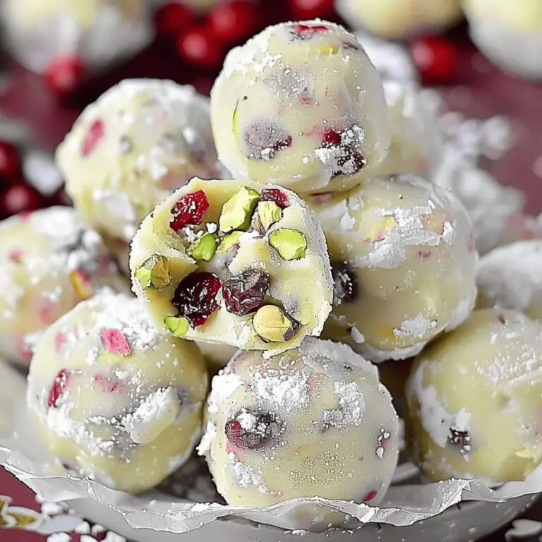 Decadent Cranberry Pistachio White Chocolate Truffles Recipe