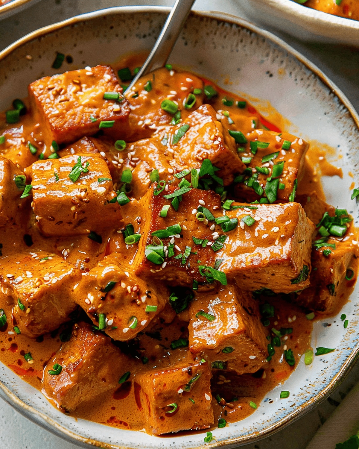 Spicy Tofu with Creamy Coconut Sauce Recipe