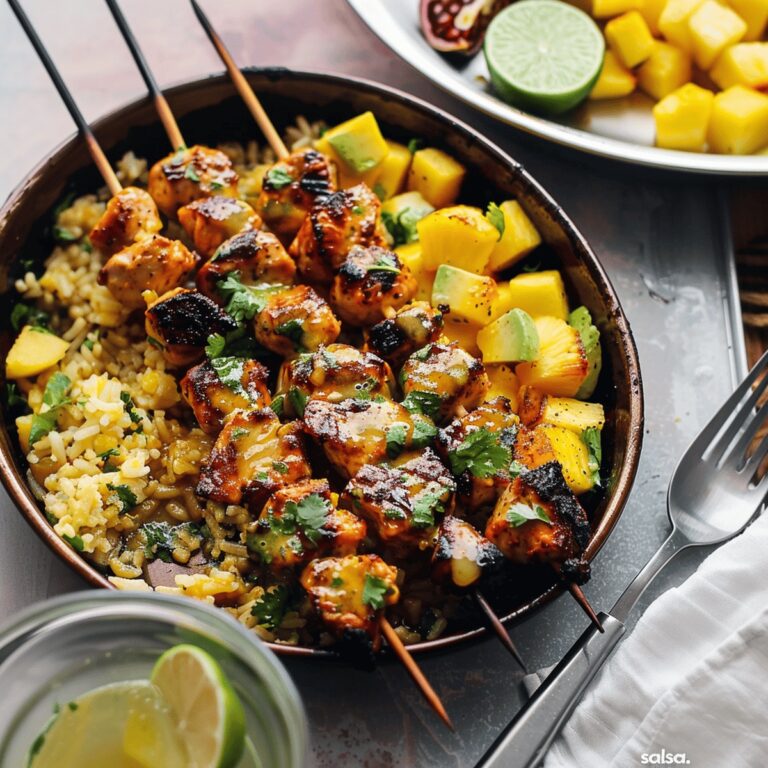 Zesty Cilantro Orange Chicken Skewers Recipe