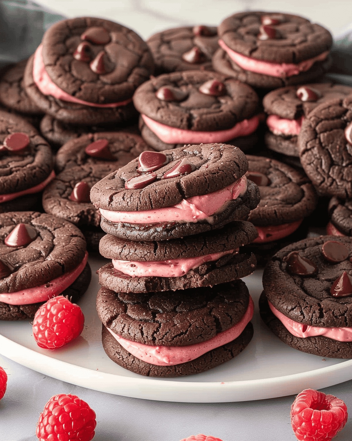Chocolate Raspberry Sandwich Cookies Recipe