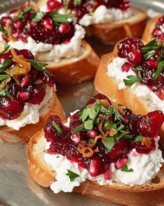 Tangy Cranberry Goat Cheese Bruschetta Recipe