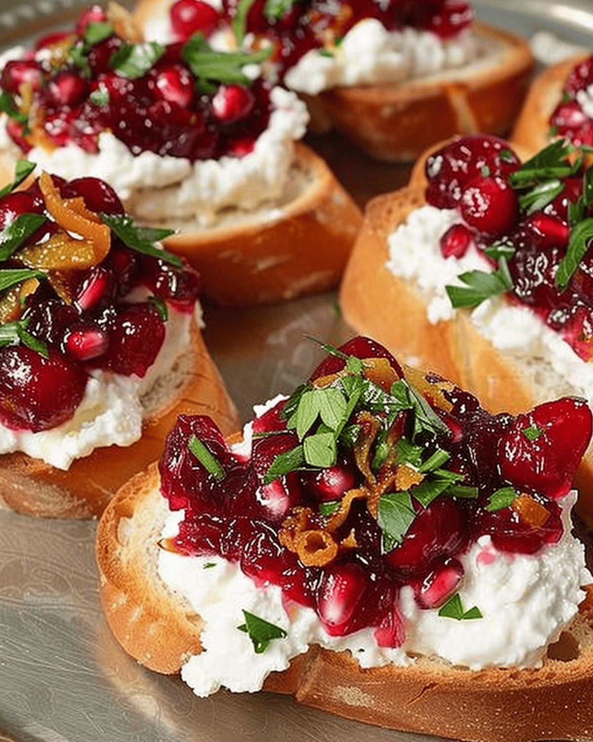 Tangy Cranberry Goat Cheese Bruschetta Recipe