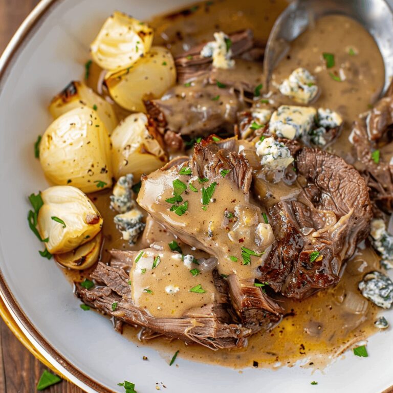 Ultimate Steakhouse Pot Roast with Blue Cheese Gravy Recipe
