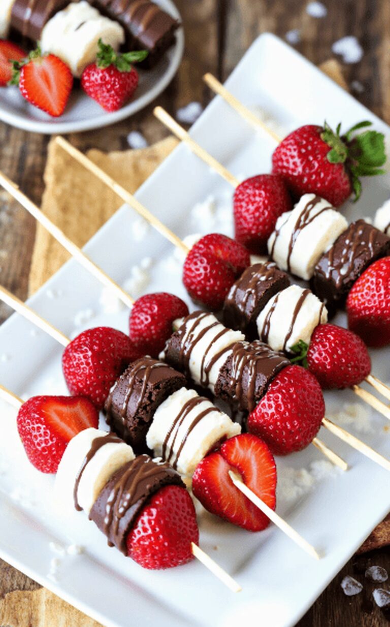 Irresistible Strawberry Brownie Kabobs Recipe