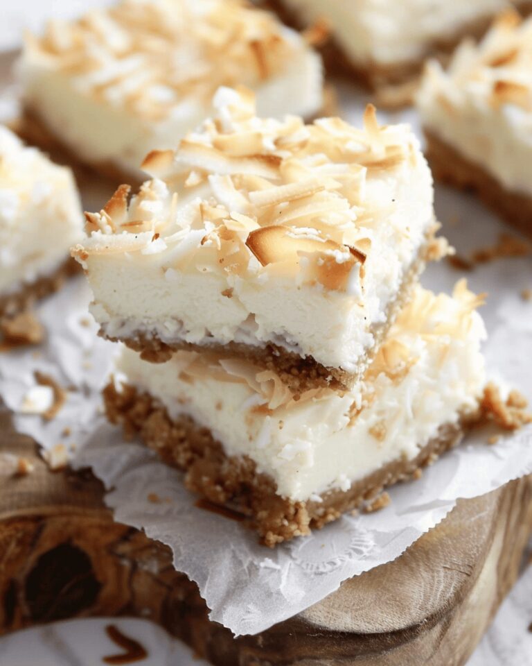 Skinny Coconut Cheesecake Bars Recipe