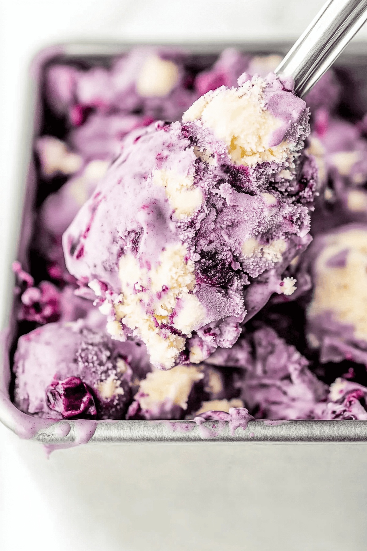 Blueberry Cheesecake Ice Cream with Real Bits of Cheesecake Recipe