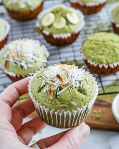 Matcha Banana Coconut Muffins Recipe