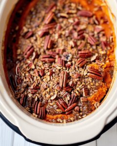 Velvety Crockpot Sweet Potato Casserole Recipe