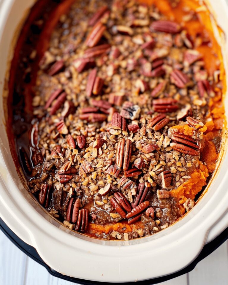 Velvety Crockpot Sweet Potato Casserole Recipe