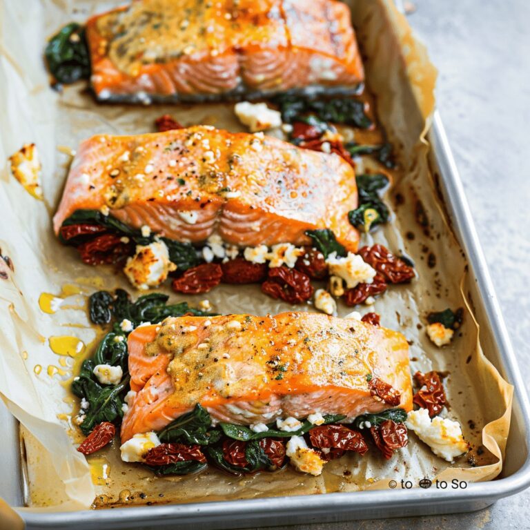 Succulent Mediterranean Stuffed Salmon Recipe